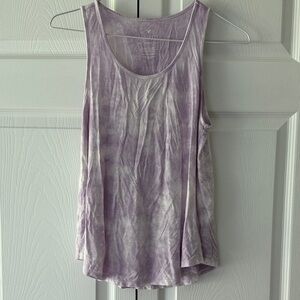 American Eagle Outfitters Lavender Tie-Dye Swing Tank Top